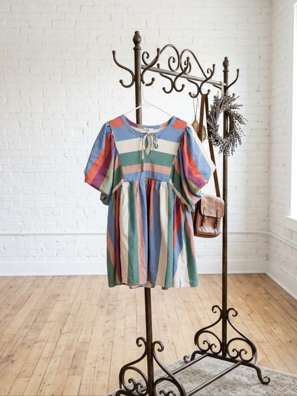 entro Multicolor Striped Mini Dress